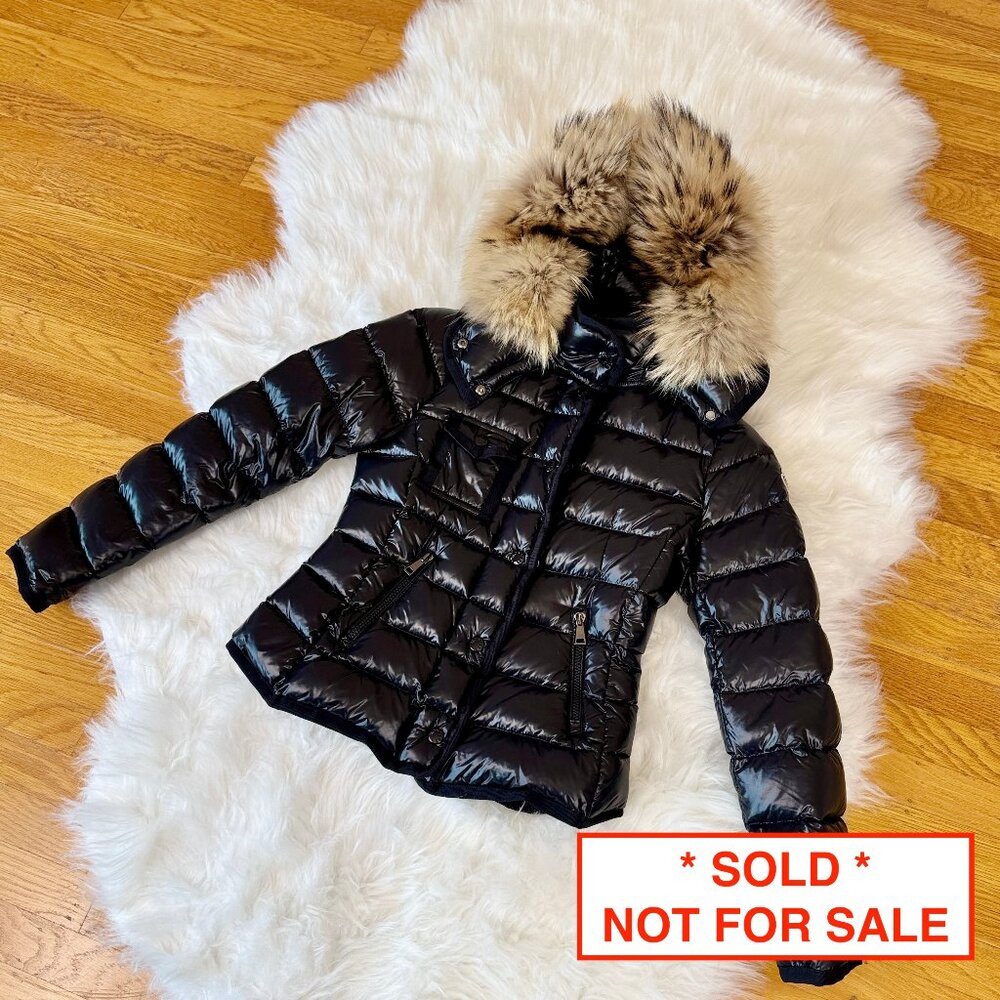 MONCLER Armoise Real-Fur Down / Puffer Jacket - Size 0 ~ X-Small